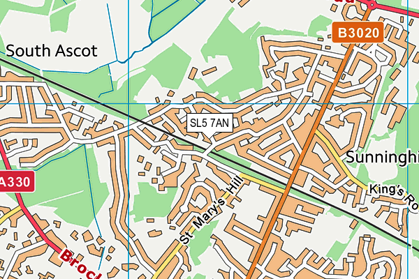 SL5 7AN map - OS VectorMap District (Ordnance Survey)