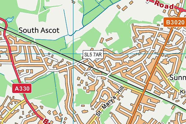 SL5 7AR map - OS VectorMap District (Ordnance Survey)