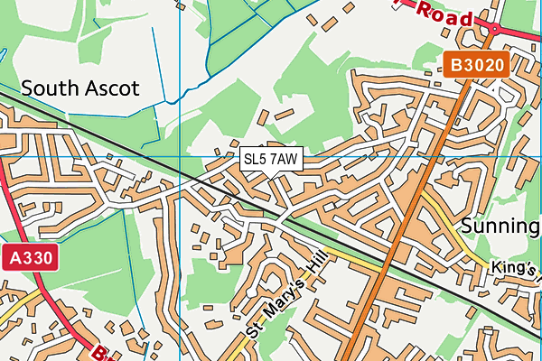 SL5 7AW map - OS VectorMap District (Ordnance Survey)