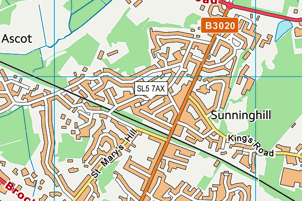 SL5 7AX map - OS VectorMap District (Ordnance Survey)