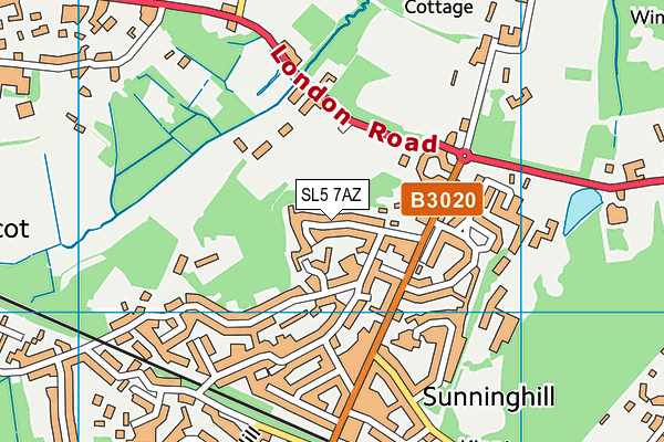 SL5 7AZ map - OS VectorMap District (Ordnance Survey)