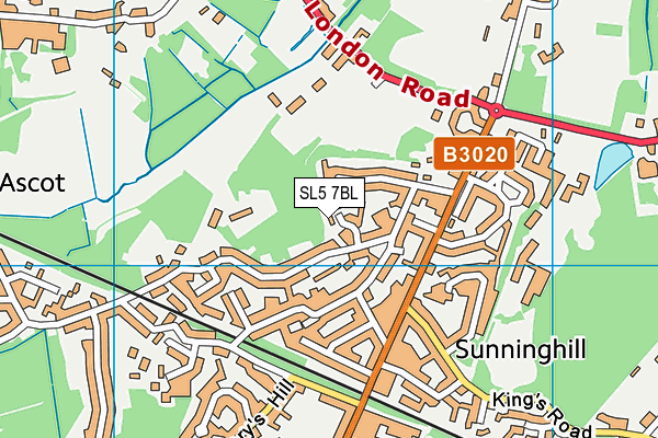 SL5 7BL map - OS VectorMap District (Ordnance Survey)