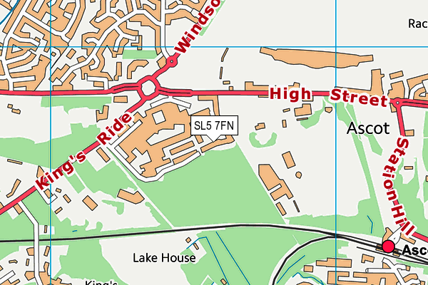 SL5 7FN map - OS VectorMap District (Ordnance Survey)