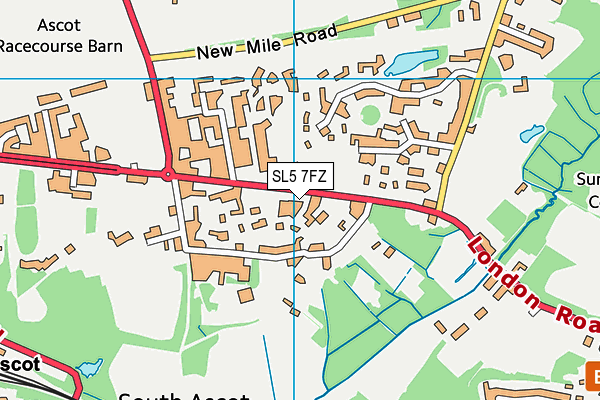 SL5 7FZ map - OS VectorMap District (Ordnance Survey)