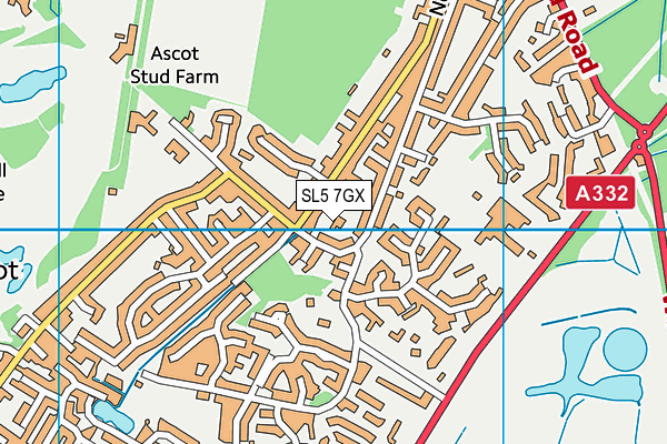 SL5 7GX map - OS VectorMap District (Ordnance Survey)