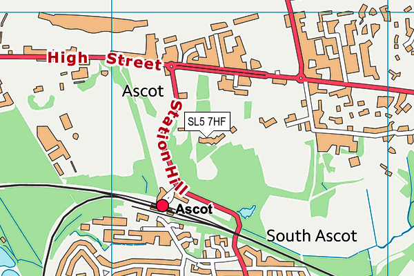 Royal Ascot Tennis Club map (SL5 7HF) - OS VectorMap District (Ordnance Survey)