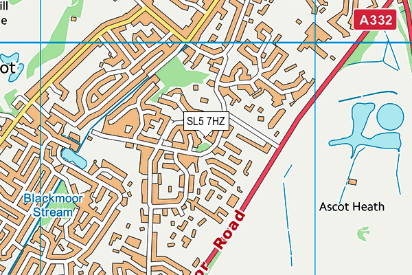 SL5 7HZ map - OS VectorMap District (Ordnance Survey)
