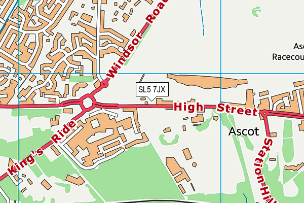 SL5 7JX map - OS VectorMap District (Ordnance Survey)