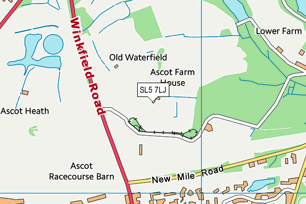 Royal Ascot Golf Club map (SL5 7LJ) - OS VectorMap District (Ordnance Survey)