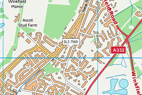 SL5 7NW map - OS VectorMap District (Ordnance Survey)