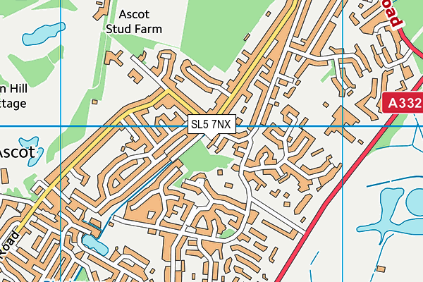 SL5 7NX map - OS VectorMap District (Ordnance Survey)