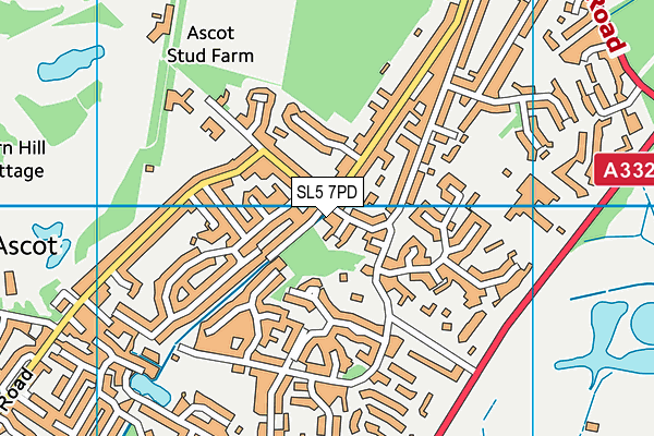 SL5 7PD map - OS VectorMap District (Ordnance Survey)