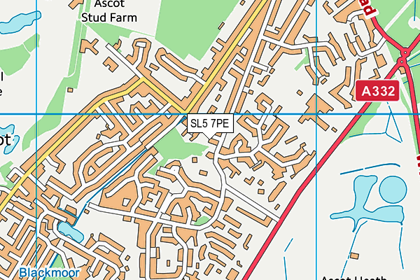 SL5 7PE map - OS VectorMap District (Ordnance Survey)