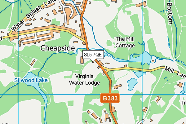 SL5 7QE map - OS VectorMap District (Ordnance Survey)