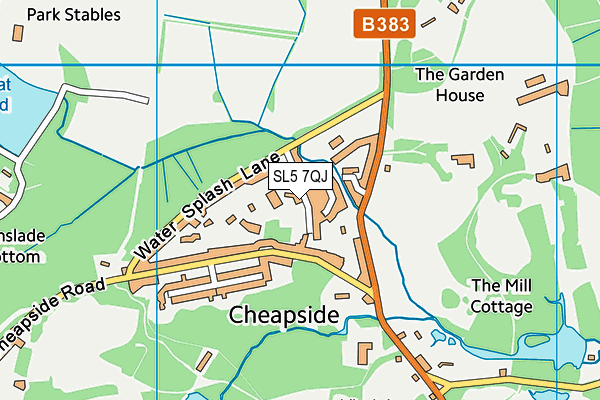 Cheapside CofE Primary School map (SL5 7QJ) - OS VectorMap District (Ordnance Survey)