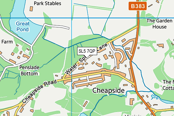 SL5 7QP map - OS VectorMap District (Ordnance Survey)