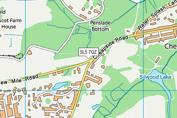 SL5 7QZ map - OS VectorMap District (Ordnance Survey)