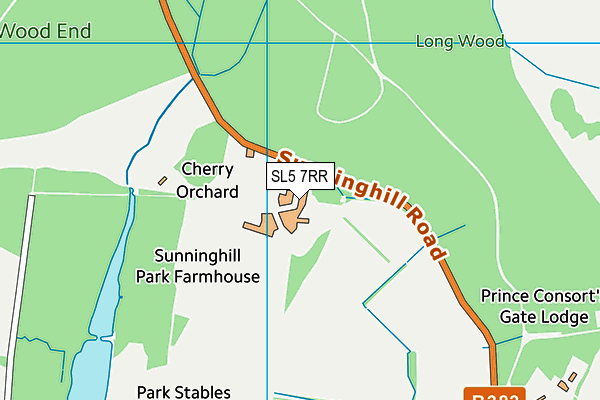 SL5 7RR map - OS VectorMap District (Ordnance Survey)
