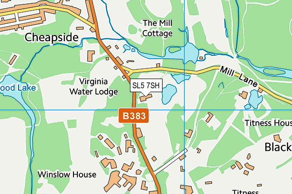 SL5 7SH map - OS VectorMap District (Ordnance Survey)