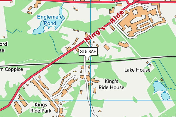 SL5 8AF map - OS VectorMap District (Ordnance Survey)