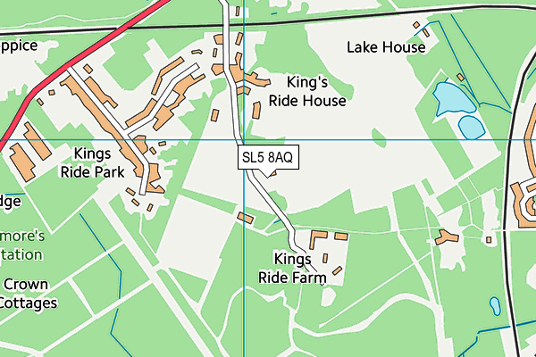 SL5 8AQ map - OS VectorMap District (Ordnance Survey)