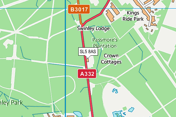 SL5 8AS map - OS VectorMap District (Ordnance Survey)