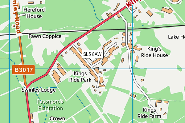 SL5 8AW map - OS VectorMap District (Ordnance Survey)