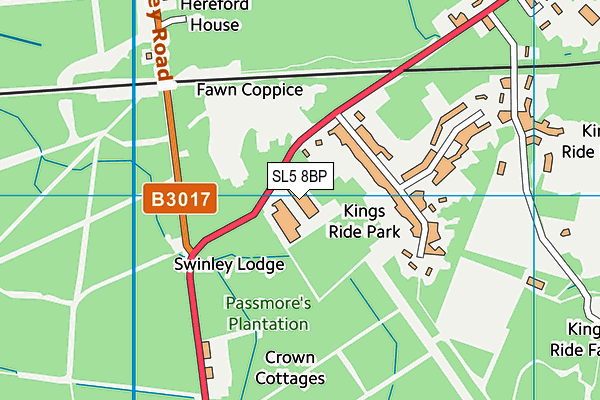 SL5 8BP map - OS VectorMap District (Ordnance Survey)