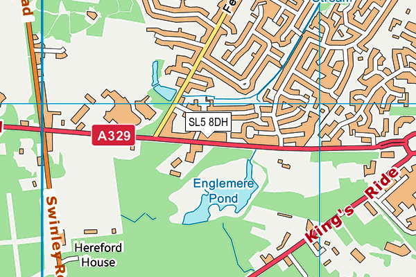 SL5 8DH map - OS VectorMap District (Ordnance Survey)