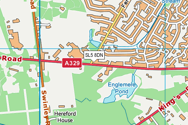 SL5 8DN map - OS VectorMap District (Ordnance Survey)