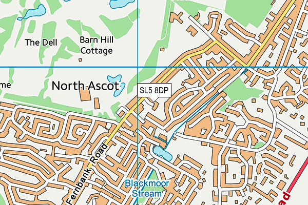 SL5 8DP map - OS VectorMap District (Ordnance Survey)