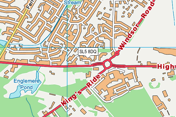 SL5 8DQ map - OS VectorMap District (Ordnance Survey)