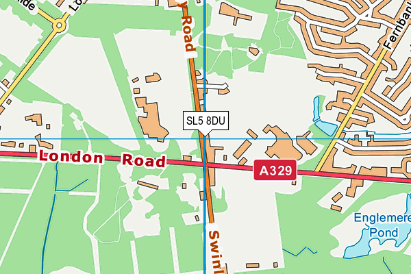 SL5 8DU map - OS VectorMap District (Ordnance Survey)