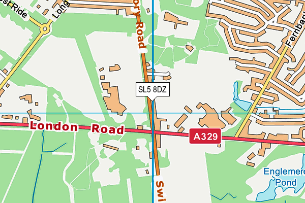 SL5 8DZ map - OS VectorMap District (Ordnance Survey)