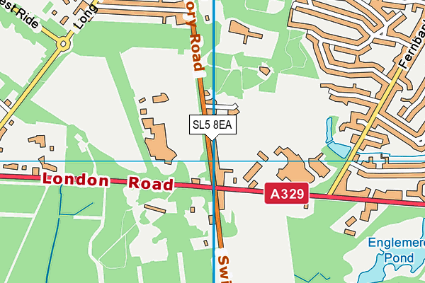 SL5 8EA map - OS VectorMap District (Ordnance Survey)