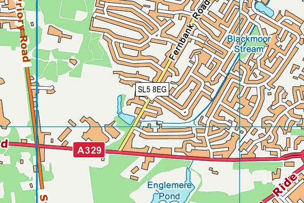 SL5 8EG map - OS VectorMap District (Ordnance Survey)