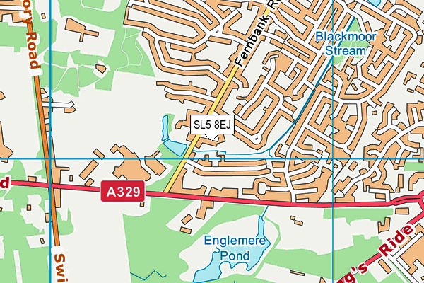 SL5 8EJ map - OS VectorMap District (Ordnance Survey)