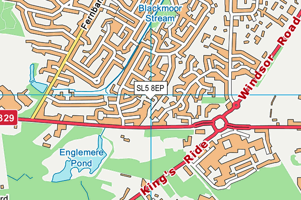 SL5 8EP map - OS VectorMap District (Ordnance Survey)