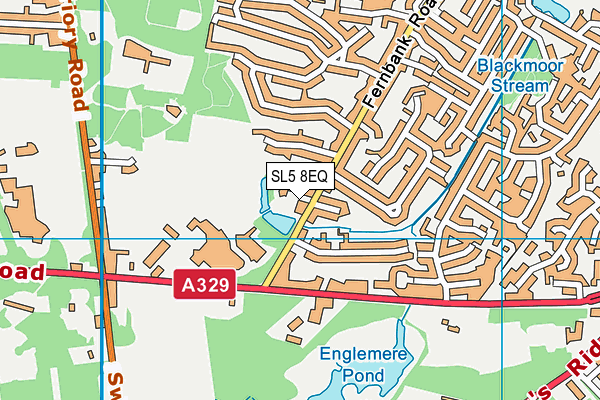 SL5 8EQ map - OS VectorMap District (Ordnance Survey)