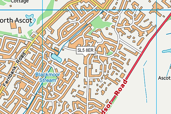 SL5 8ER map - OS VectorMap District (Ordnance Survey)