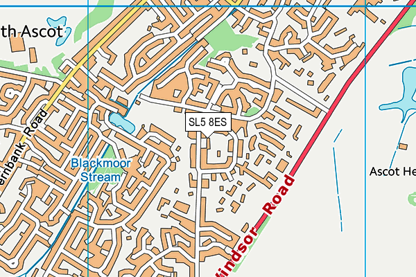 SL5 8ES map - OS VectorMap District (Ordnance Survey)