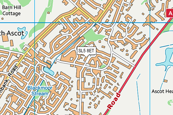 SL5 8ET map - OS VectorMap District (Ordnance Survey)