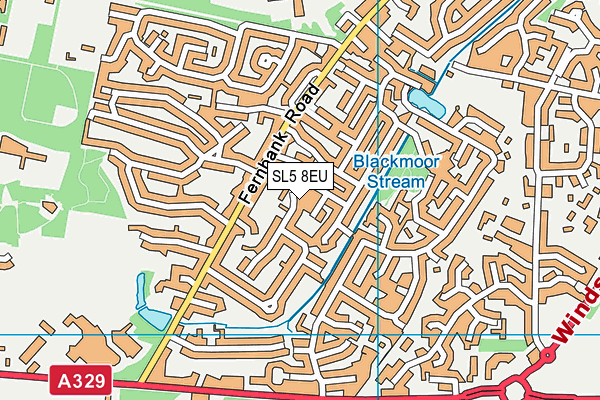 SL5 8EU map - OS VectorMap District (Ordnance Survey)