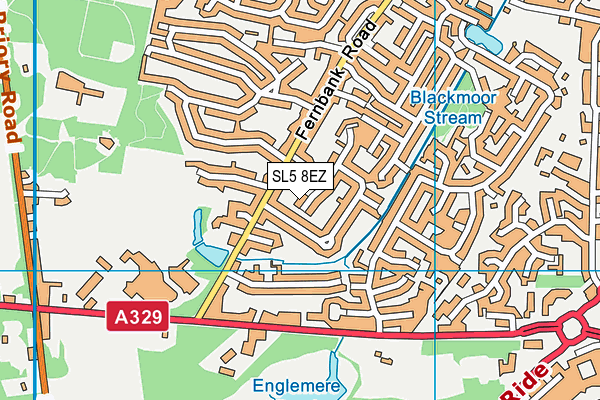 SL5 8EZ map - OS VectorMap District (Ordnance Survey)