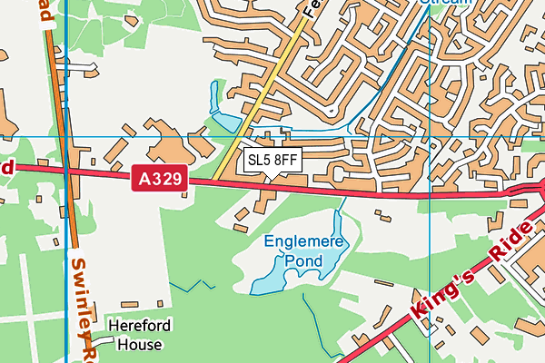 SL5 8FF map - OS VectorMap District (Ordnance Survey)