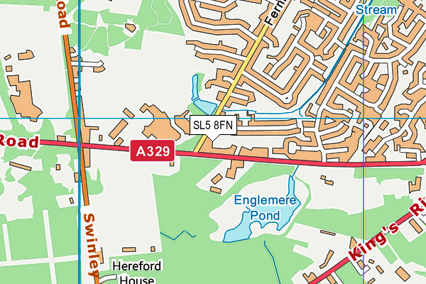 SL5 8FN map - OS VectorMap District (Ordnance Survey)