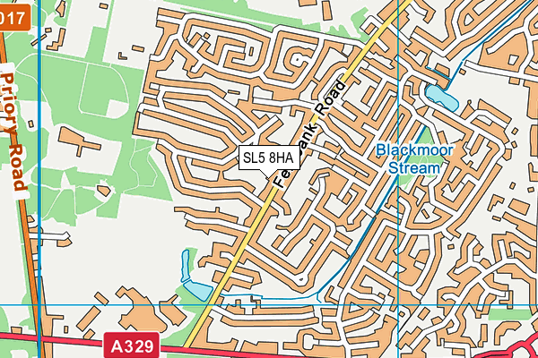 SL5 8HA map - OS VectorMap District (Ordnance Survey)