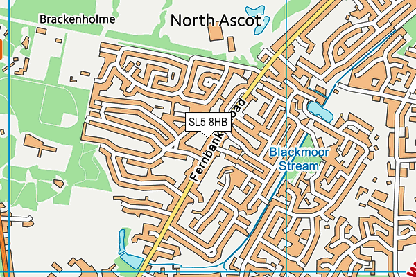 SL5 8HB map - OS VectorMap District (Ordnance Survey)