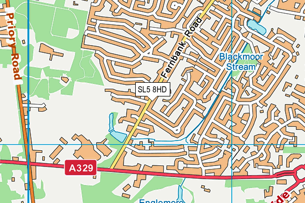 SL5 8HD map - OS VectorMap District (Ordnance Survey)