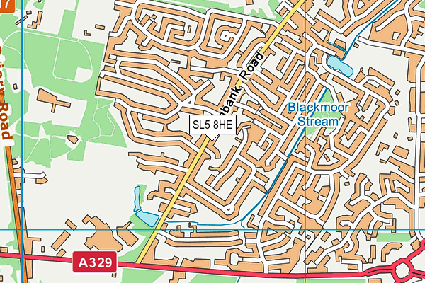 SL5 8HE map - OS VectorMap District (Ordnance Survey)